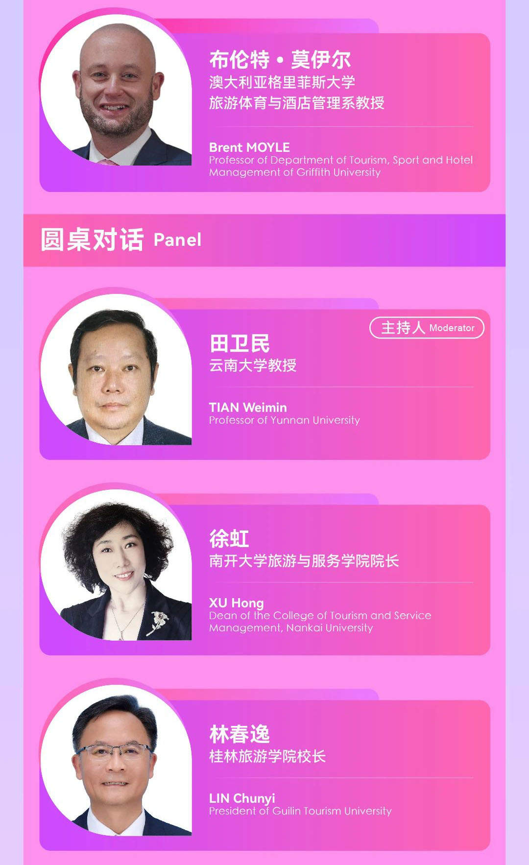 “2024世界旅游联盟·湘湖对话”演讲嘉宾预告